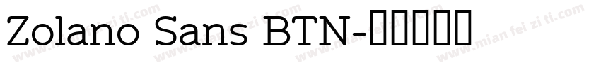 Zolano Sans BTN字体转换